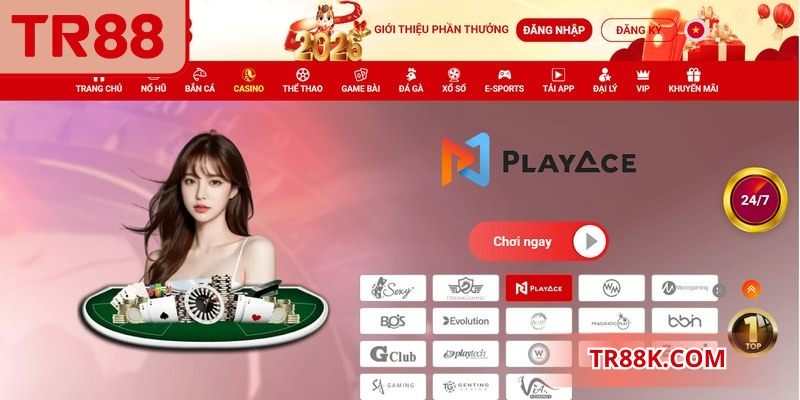 Casino TR88 mang đến không gian giải trí trực tuyến đẳng cấp