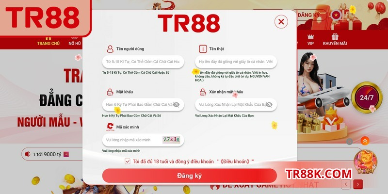 Đăng ký TR88 nhanh chóng, an toàn, nhận ưu đãi độc quyền